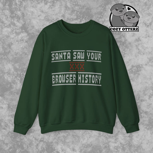 Santa Knows Your Browser History Sweatshirt